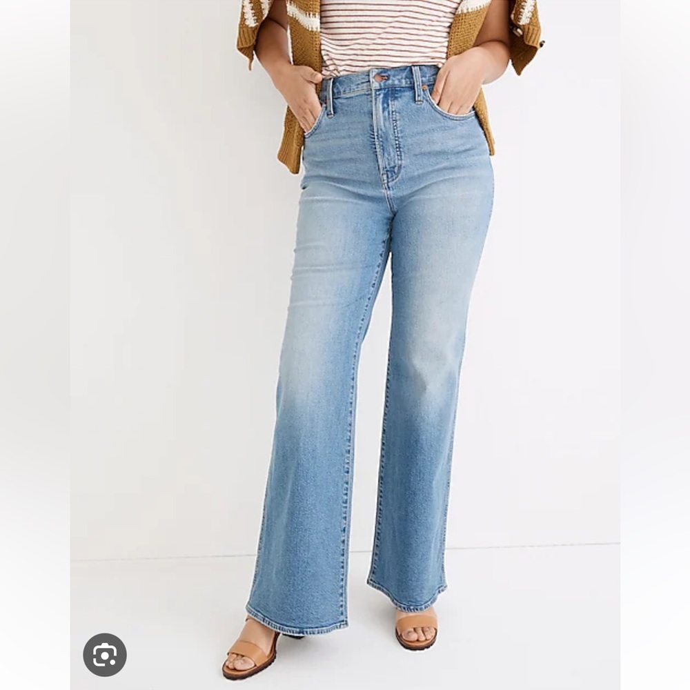 Madewell Light Blue High-Rise Wide-Leg Jeans